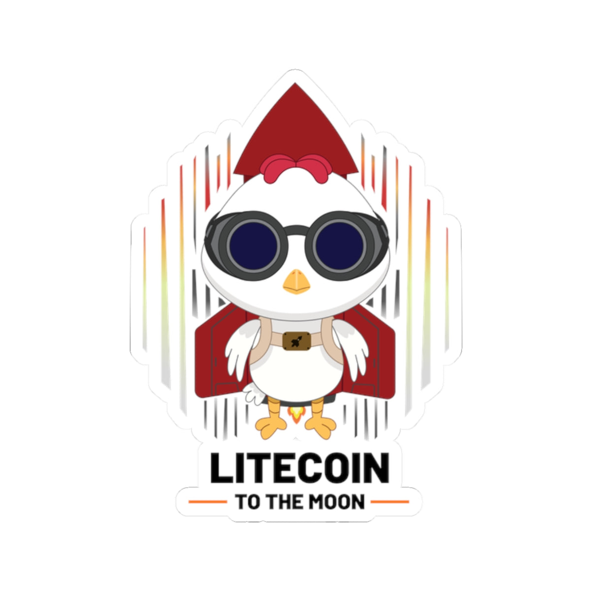 Chikun to the Moon Sticker