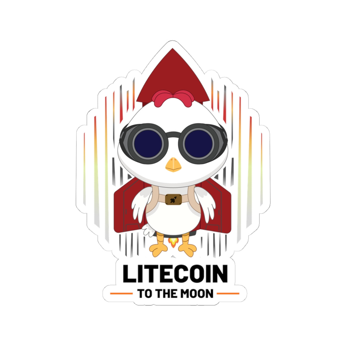 Chikun to the Moon Sticker