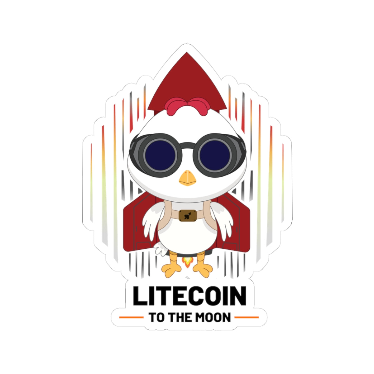 Chikun to the Moon Sticker