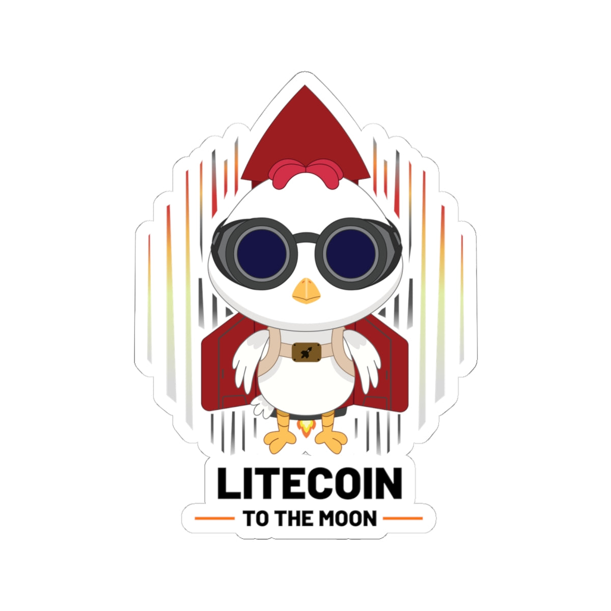 Chikun to the Moon Sticker