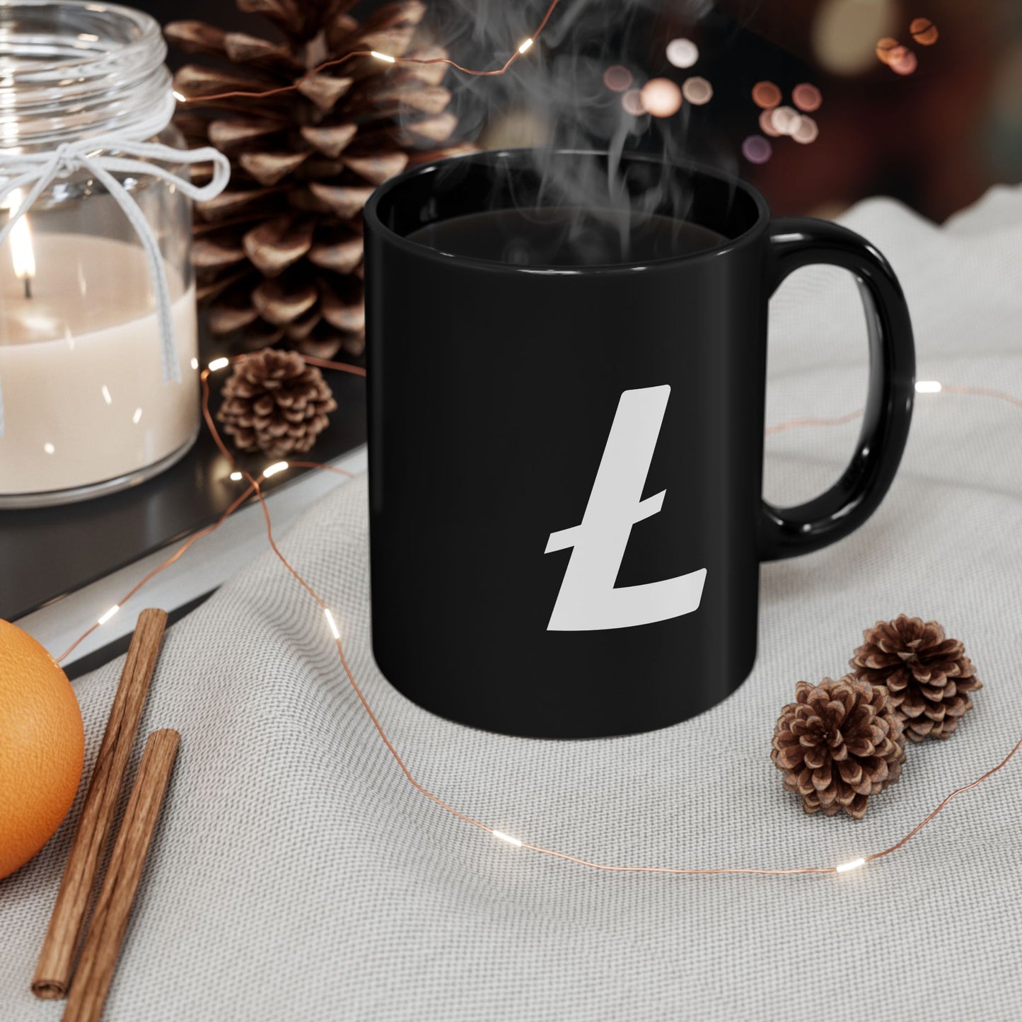 Minimal Ł Black Glossy Mug