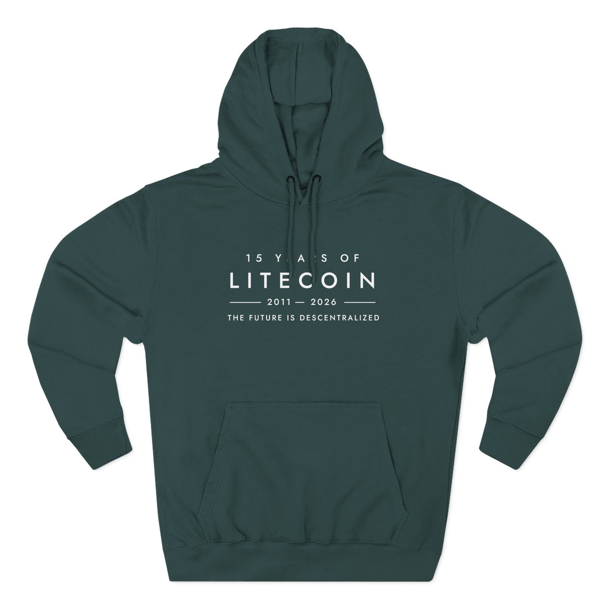 Litecoin 15th Anniversary Hoodie – The Future Is Decentralized