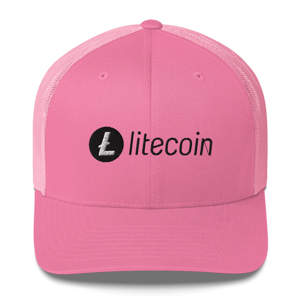 Litecoin Logo in Black / Trucker Cap