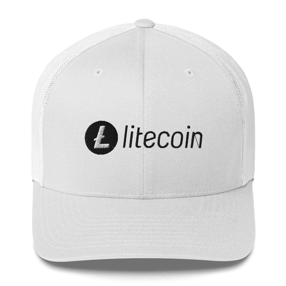 Litecoin Logo in Black / Trucker Cap